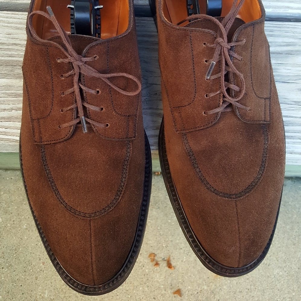 JM Weston Brown Suede Derby